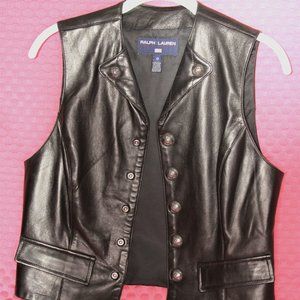 RALPH LAUREN Polo Sport Leather Vest Size 8
